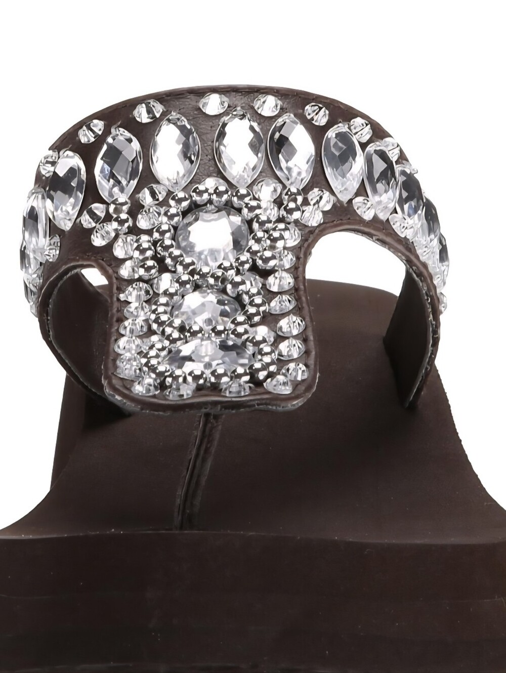 GRAZIE NWT -Jackie Embellished Black Jeweled Platform Sandal Size 9